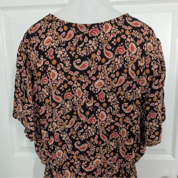 Kate & Sam Floral Paisley Maxi Dress Womens Size XXL Black Mixed Print Tiered - Picture 10 of 12